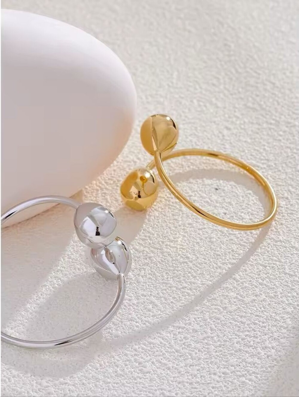 Silver Teardrop Open Cuff Bracelet - Picture 5 of 6